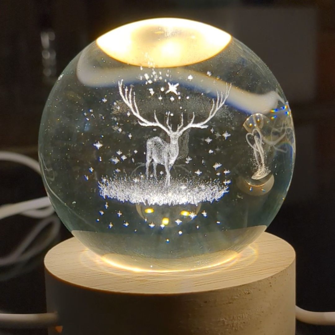 3D Crystal Ball LED Lamp - Markhor - Avira Official Store 